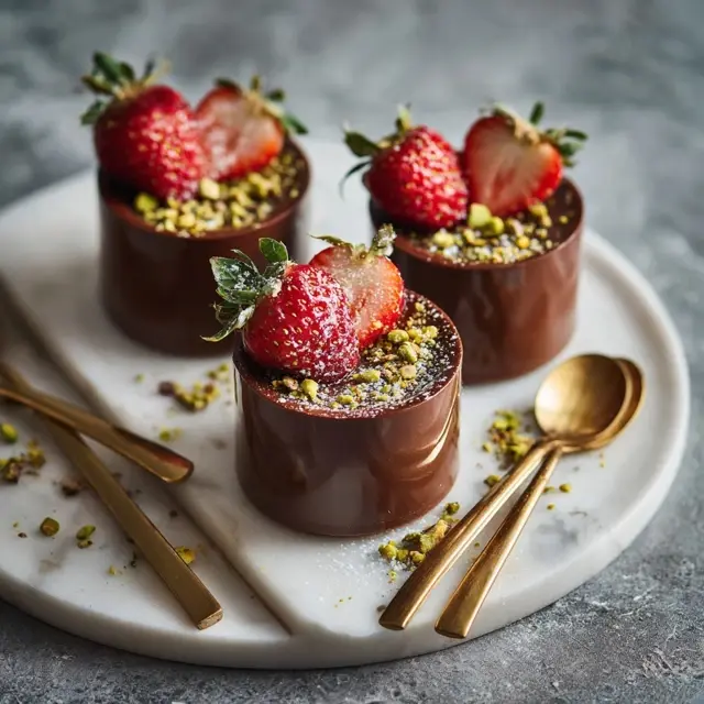 Dubai Chocolate Strawberry Cup: Crunchy, Creamy, and Easy to Make dubai chocolate strawberry cup Dubai Chocolate Strawberry Cup Presentation